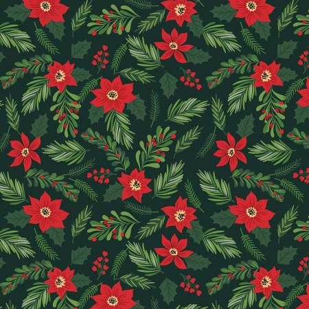 RB Christmas black with red flowers
