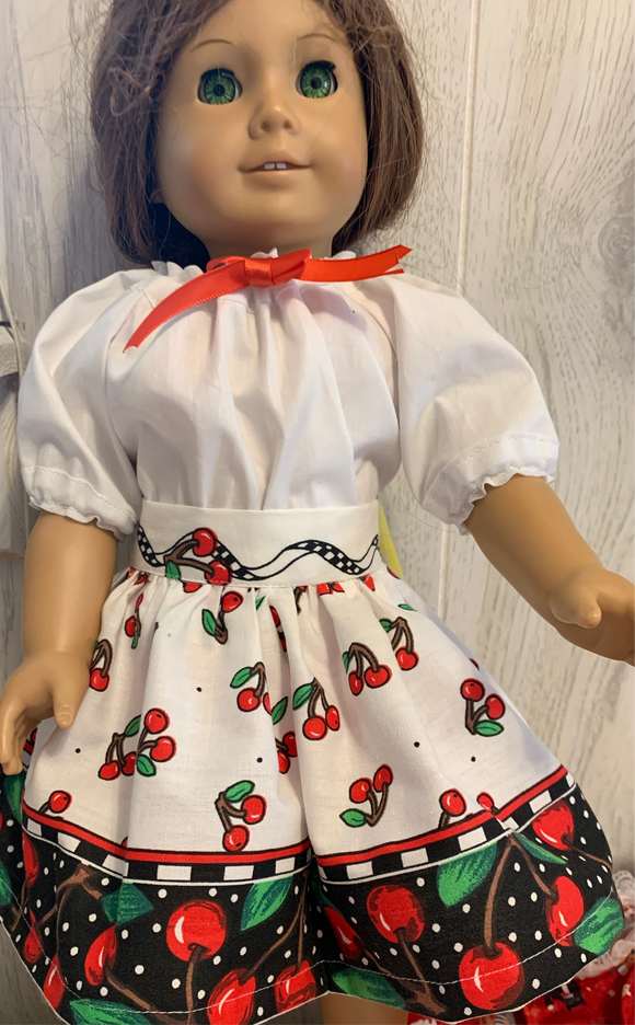 18” doll skirt and peasant blouse