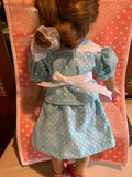 18" doll dress -blue/aqua blouse and skirt