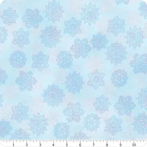 Sky Blue with snowflakes