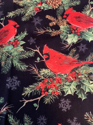 Christmas WP black with cardinals