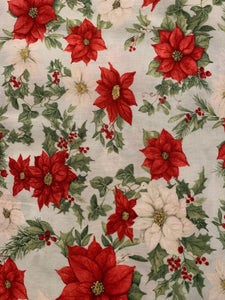 Christmas WP mint medley with red poinsettias
