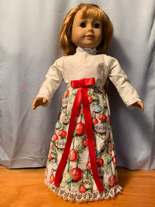 18” doll dress -long skirt and blouse